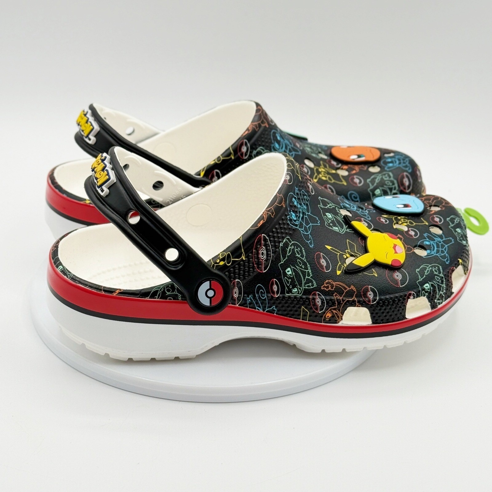 Crocs Pokemon Classic Clog With Jibbitz Sandals Size 6 Kids Junior Black NWT