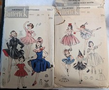 Vintage 5913 26 6757 30 Butterick Halloween Costume Patterns