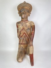 Authentic Pre-Columbian 37in Tall Nayarit Terracotta Statue