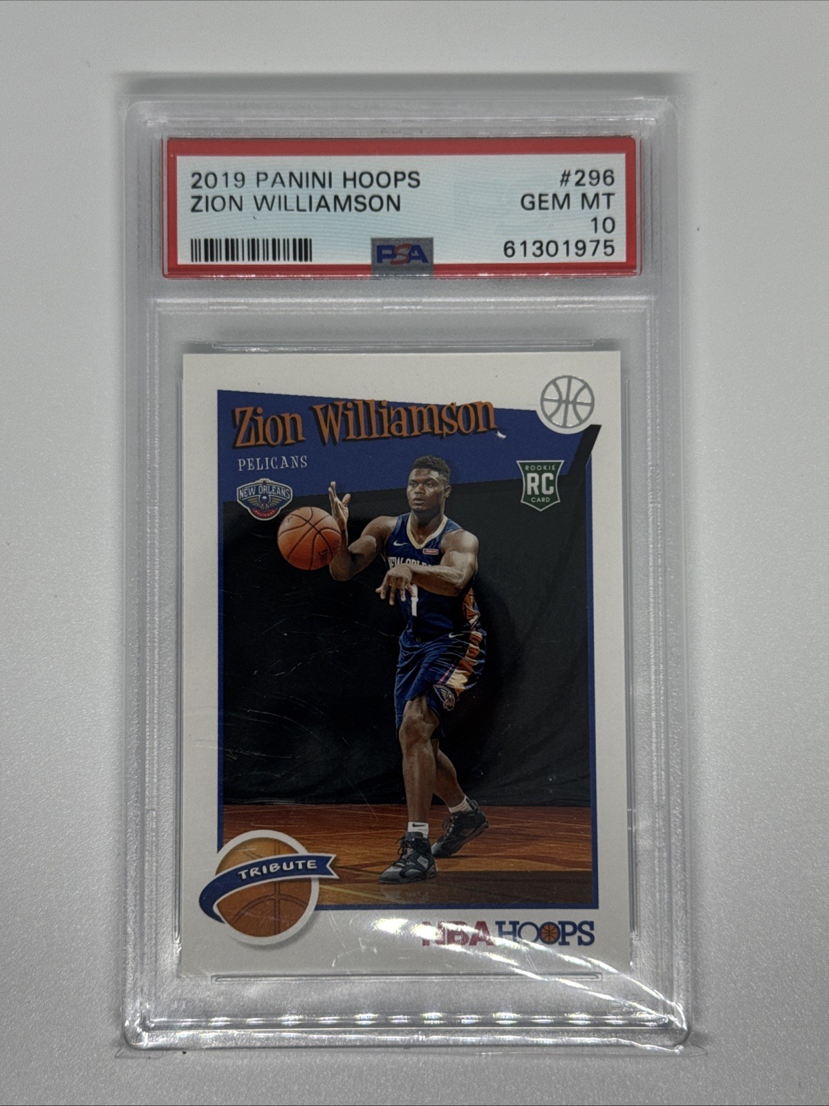 2019-20 Hoops Rookie Tribute Zion Williamson #296 PSA 10 ES6-2