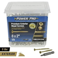 Hillman 48608 Bronze Power Pro Star Flat Head Exterior Deck Screw #8 x 2 in.