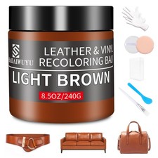 Light Brown Leather Color Restorer Kit for Furniture, Car, Couch Repair