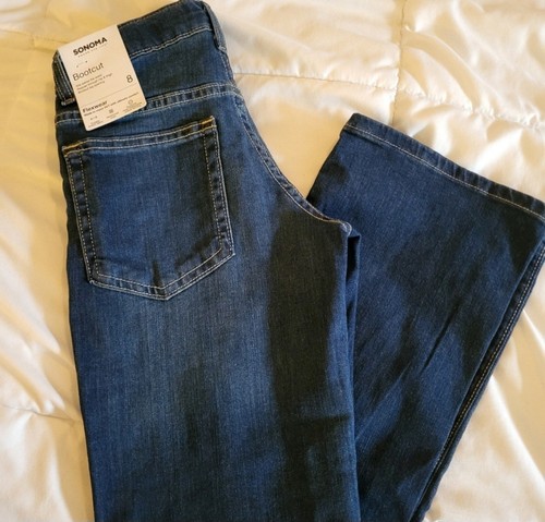 NWT Sonoma Bootcut Jeans Girls Size 8 Regular Denim w/Adjustable Waist - Picture 9 of 9