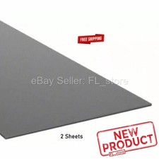 2 PACK 1/16" Thick High Density Polyethylene Black Sheets 24" L X 12" W HDPE NEW