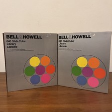 Bell  Howell 16 Slide Cube Cartridge Library Set Of 2 For 32 Cubes/1280 Slides