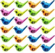 24 Pcs Bird Water Whistle Party Whistles for Kids Novelty Water Warblers Bird Wh