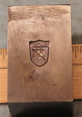 1982 EMORY UNIVERSITY Shield Pin STEEL STAMPING DIE Robbins RC195