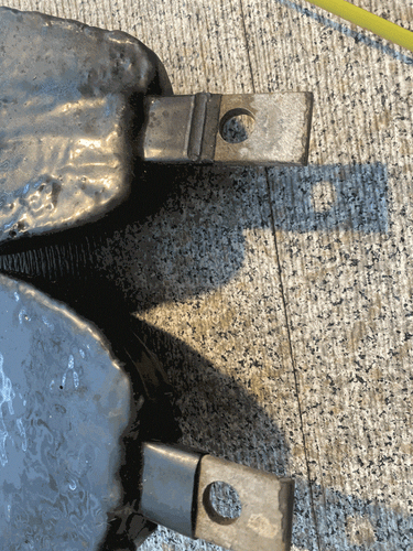 2ea (pair of) Large BOAT HULL ZINC ANODE BOLT ON 13 in to center of holes - Bild 5 von 5