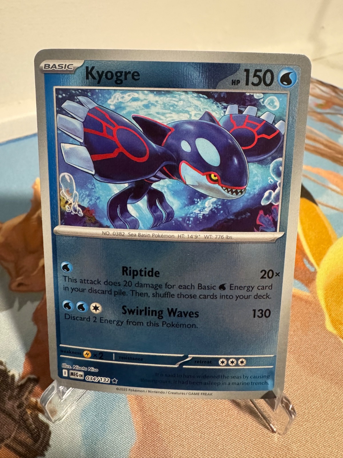 Reverse Holofoil Kyogre 034/132 Common ME01: Mega Evolution Pokemon