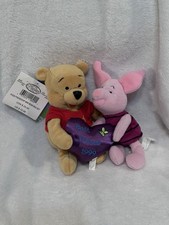 Walt Disney Exclusive POOH FRIENDSHIP MINI BEAN BAG SET Piglet Best Friends 1999