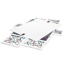 Premium 1000-Piece Puzzle Board w/Felt Surface, 6 Removable Sorting Drawers, ...