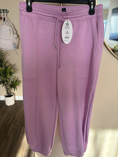 Boohoo Purple 2pc Fleece Hoodie  Jogger Pants Set Sz S Cotton Blend