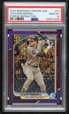 2024 Bowman Chrome Mega Box Purple Mojo Refractor Jackson Merrill PSA 10 i6e
