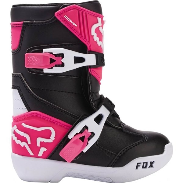 Fox Racing Comp Pee Wee Boots, Black/Pink/White | eBay