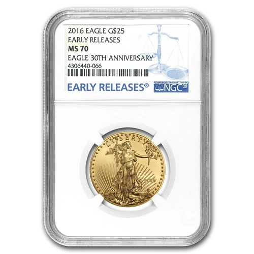 2016 1/2 oz American Gold Eagle MS-70 NGC (Early Releases)