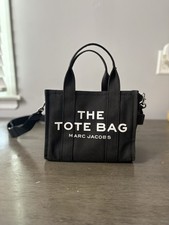 Marc Jacobs "THE TOTE BAG TRAVELER" Canvas Purse Tote Crossbody Black 