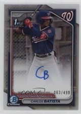 2024 Bowman Chrome Prospect Refractor 63/499 Carlos Batista #CPA-CB Auto 2a9