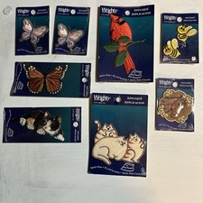 Lot of  8 Vintage Wrights Appliqué Iron On s...