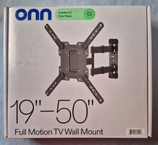 ONN Full Motion TV Wall Mount 19-50" Black, Tilts, Swivels, VESA 400x400