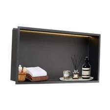 Stainless Steel Bathroom Niche for Shower, Matte Shower Niche no 12*24 Black