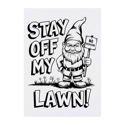 Temporäre Tattoos/Transfers ''Stay Off My Lawn'' (TO00083035)