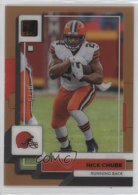 2022 Panini Clearly Donruss Orange 20/75 Nick Chubb #13 7rv