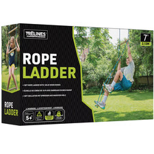 Trelines 7ft Rope Ladder: Wood Steps, 250lb Cap, Kids  Adults