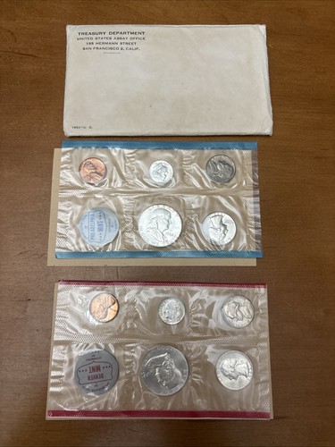 1962 U.S. Silver Mint Set 10 Coin "P&D" Uncirculated Set W/ Envelope