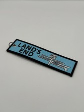 Lands End Keyring Label Style Keychain Cornwall England Lands End Sign