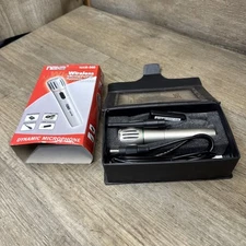 Naxa NAM-982 Wireless Dynamic Microphone System W/ Reciever And Case Tested Work