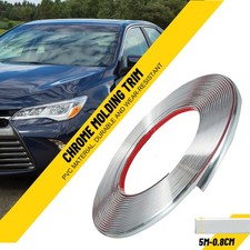 5M Car Door 16.4Ft Edge Window Guard Molding Chrome Protector Trim Strip Tape