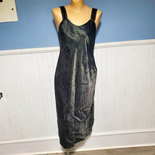 vintage 90's Green Purple Floral Slip dress Lace Straps Size s whimsigoth y2k