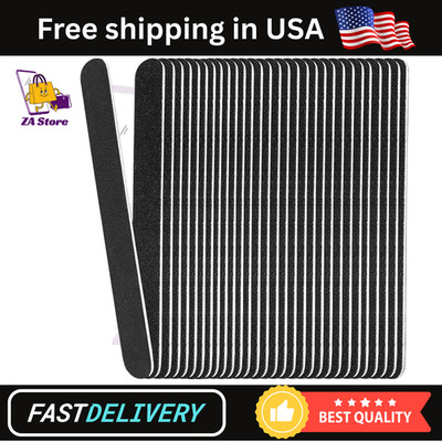 Nail Files 24 Pack Emery Board 100/180 Grit 7  Wooden Emory Filers Manicure Set