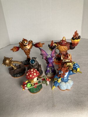 skylanders giants figures 2012 lot Of 8 Trigger Happy Dragon Fire Condor Bouncer