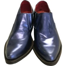 $195 Jeffrey Campbell Frontier Booties Boots Shoes Blue Patent Womens Sz 7 NWOB