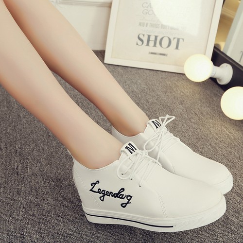 Womens 2017 Casual Wedge Hidden Heels High Top Fashion Sneakers Shoe(2 COLORS) - Picture 2 of 4