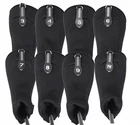HYBRID HEAD COVERS COMPLETE 3 4 5 6 7 8 9 PW SET THICK GOLF CLUB BLACK HEADCOVER