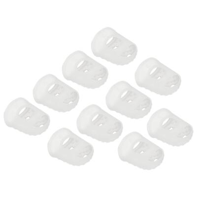10Pack Antirutsch Fingerspitze Schutz 28mm Silikon für Papier Nähen Durchsichtig
