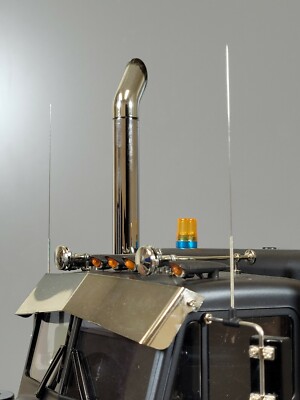 Pair Chrome Air Roof Horn Tamiya RC Toy 1/14 King Grand - Foto 2