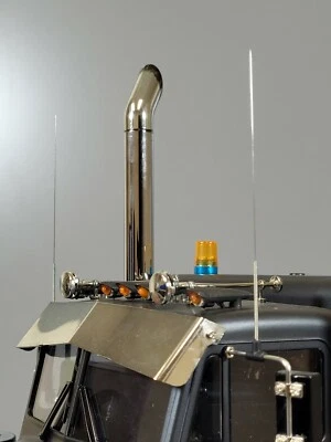 JP Tamiya RC 1/14 Pair CB Long Spring Antenna Mirror Mount King Grand Knight Hauler