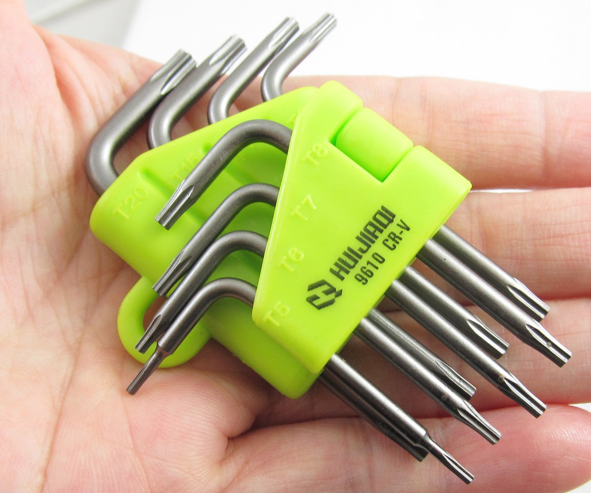 8-Piece Torx Screwdriver Set - T5 To T20 Security Star Bits For Electronics Repair