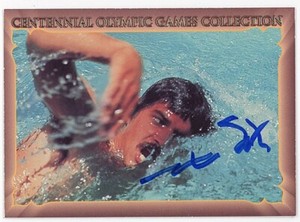 1996 -MARK SPITZ- GUARANTEED Signed/Autograph/Auto Centennial Olympics Card