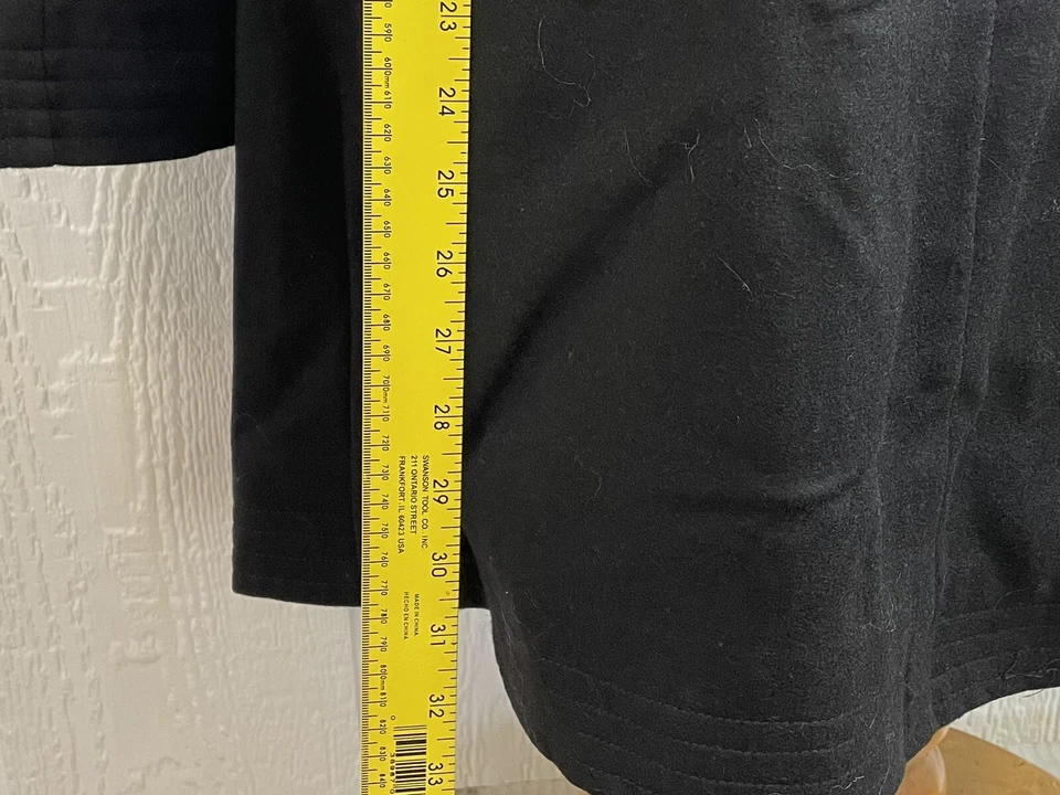 Abrigo de lana CHAPS by Ralph Lauren talla XL negro toggle chaqueta chaquetón $249 NUEVO p12 Foto 3 de 4