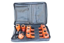 Vintage Wess Design Leder Pfeifentasche für 10 Pfeifen und viel Zubehör