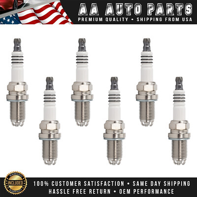 Set of 6 Platinum Spark Plugs for Audi BMW Mini Volkswagen Replace 3199 BKR6EQUP