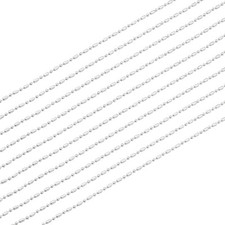 10PCS Jewelry Column Ball Necklace 925 Silver Plated Necklace Chains For Pendant