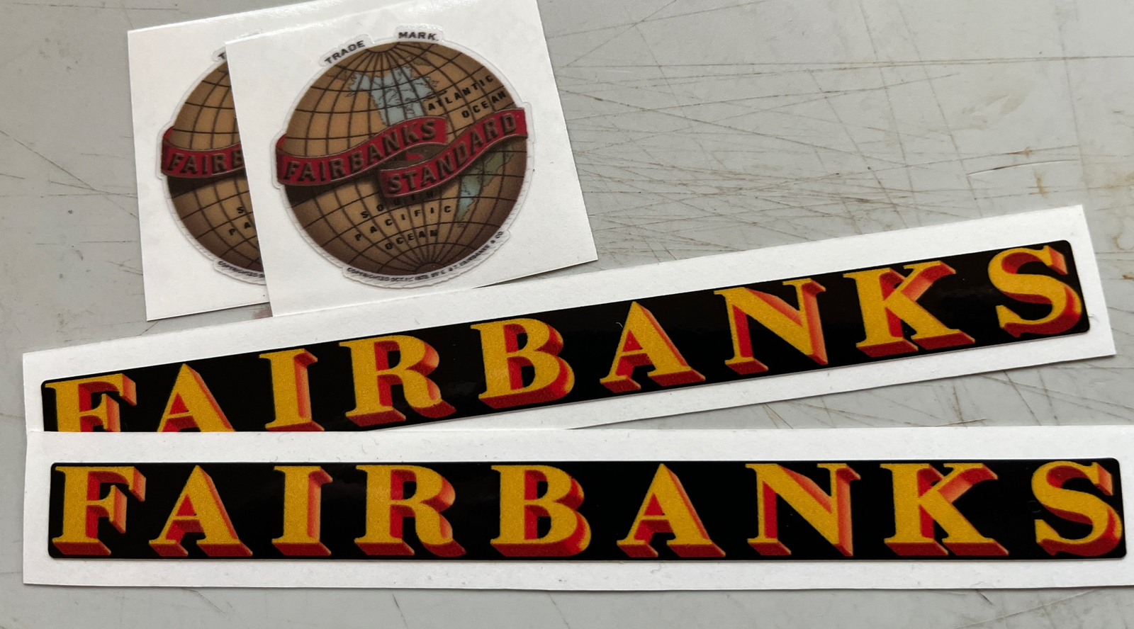 Fairbanks Scale decal 51/2” And 11/2” Globe Store Vintage Early Style