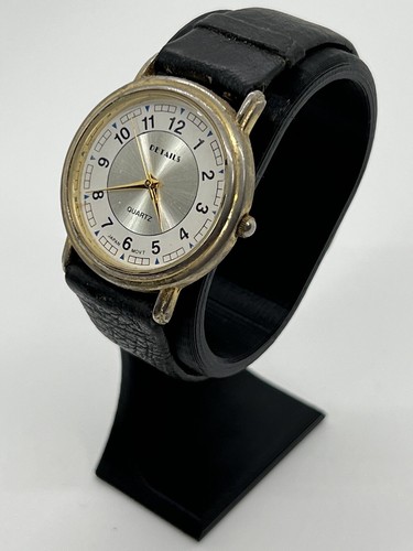 Details Women's Watch, DTL405 Leather Band Gold Tone Bezel New Battery (A4) - Picture 2 of 9