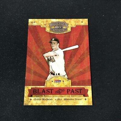 2004 Throwback Threads EDDIE MATHEWS 1052/1500 Blast From The Past  @JY47