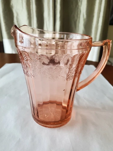6.5 inch high Cherry Blossom Pink Pitcher for water/juice approx 32oz